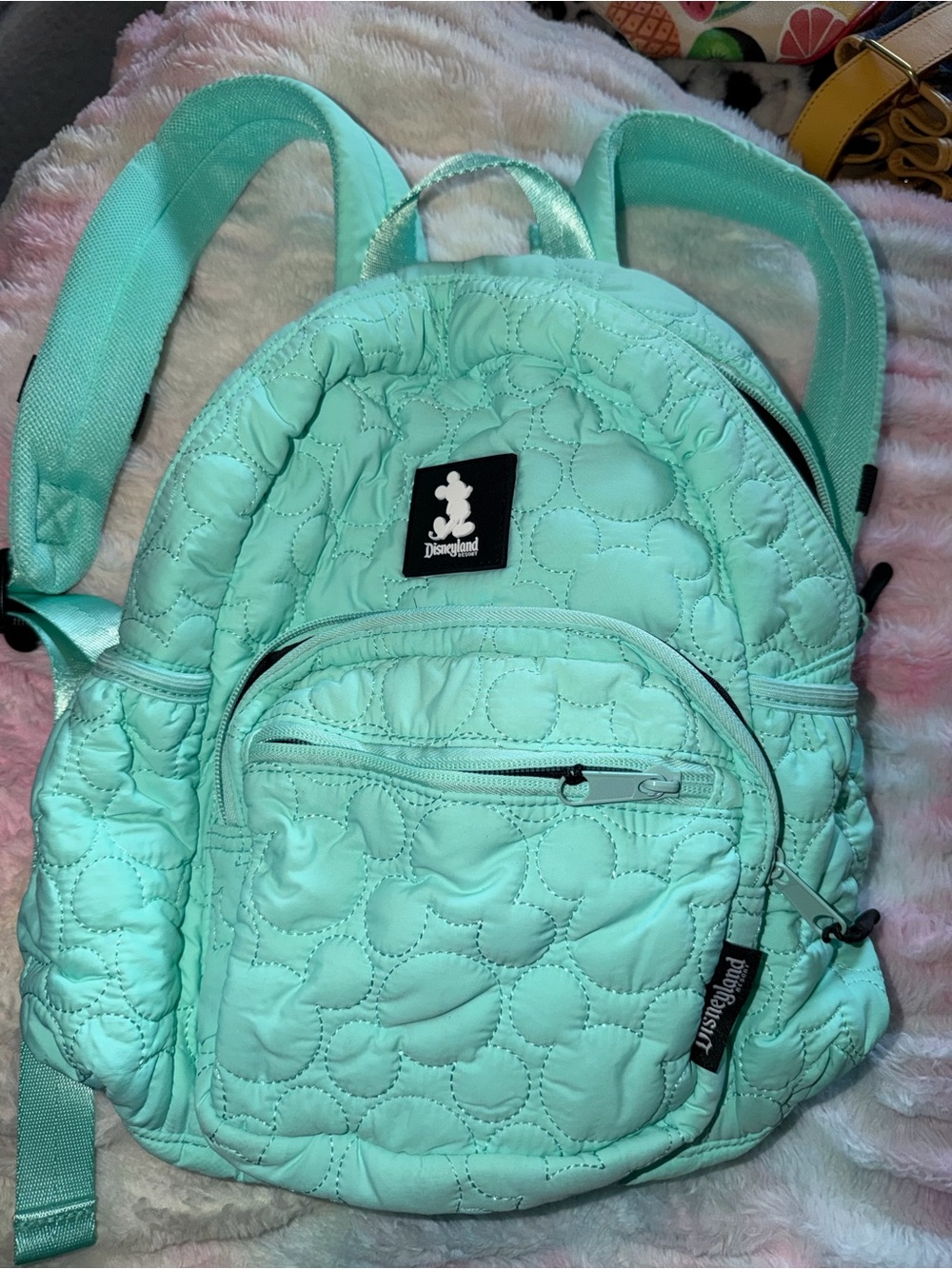 Disney Mint Quilted Backpack